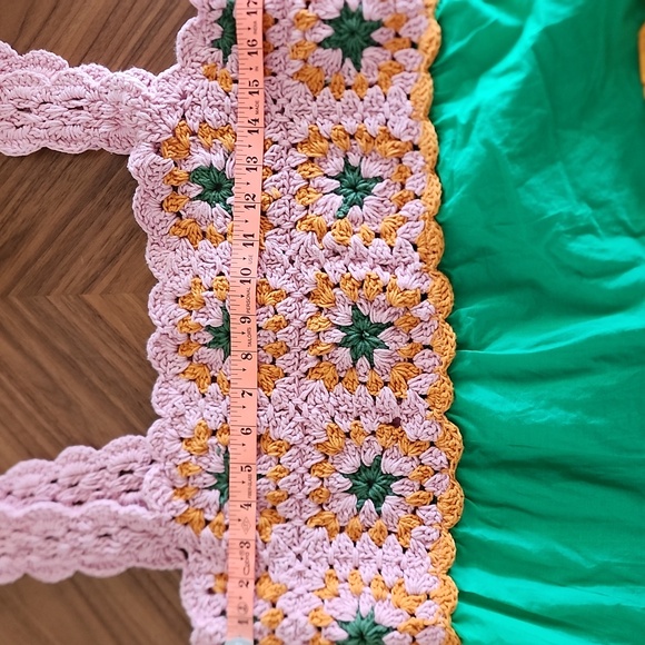 ASOS Crochet Tiered Smocked Back Mini Sun Dress Large/8 - Picture 7 of 8